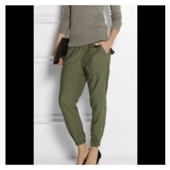 NLST FW15 Jogger Japanese Fabric Army Green Pant Pockets Slouchy Sz S - Picture 1 of 14